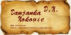 Damjanka Noković vizit kartica
